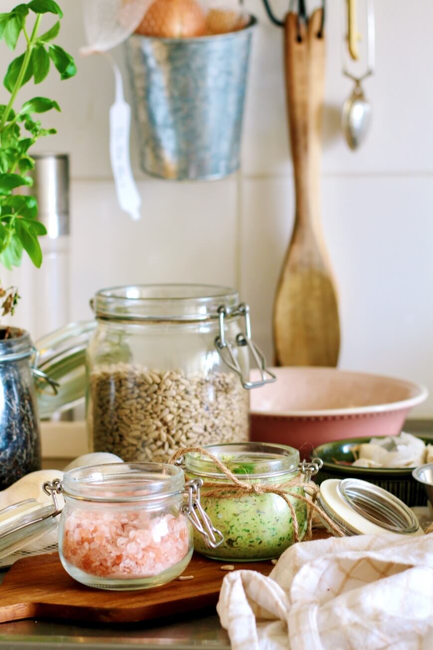 cooking in family kitchen